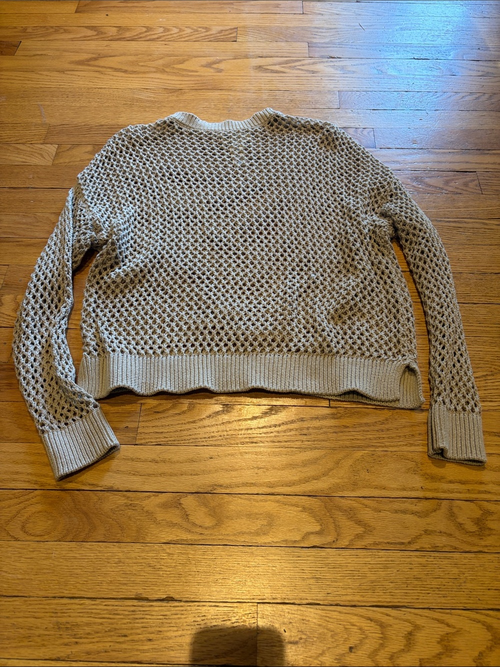 XS Beach Riot Beige Hillary Open-Knit Scoop Neck Sweater